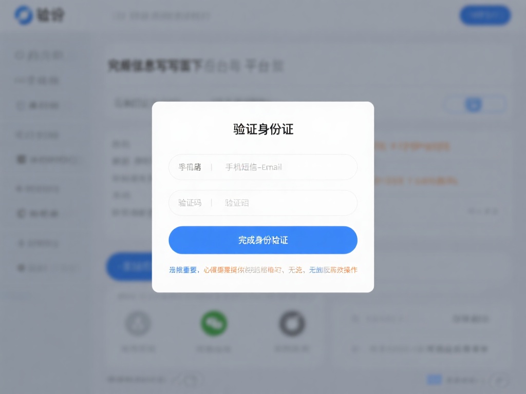 验证身份
完成信息填写后，平台通常会通过手机短信